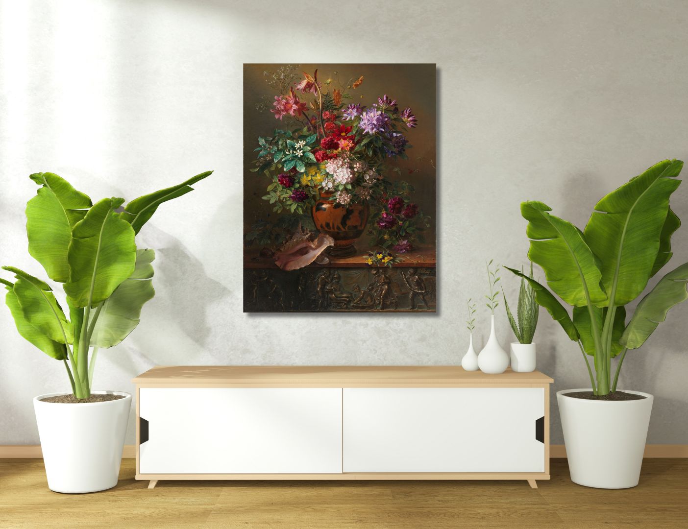 01.01.020-stilleven-met-bloemen-in-een-griekse-vaas-woonkamer-sfeer-staand