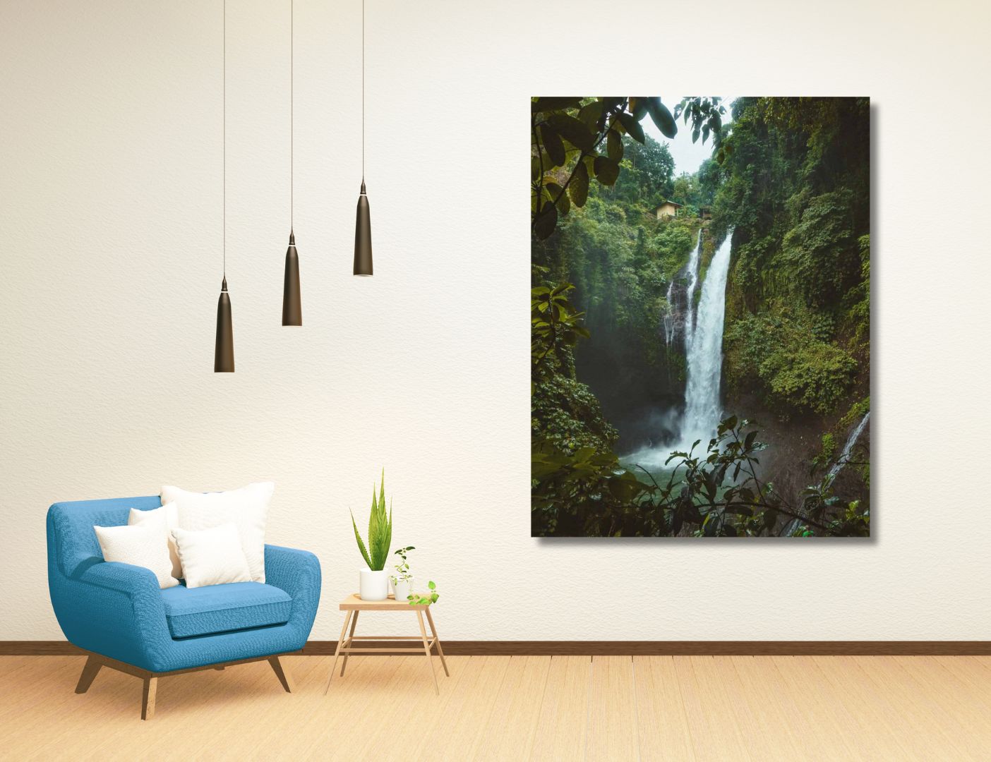 03.02.015 aling aling waterval woonkamer sfeer staand