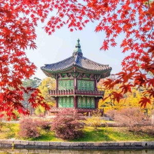 04.01.007 gyeongbukgung in de herfst in korea liggend