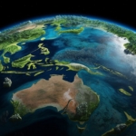 07.01.013 vergroende wereldbol liggend